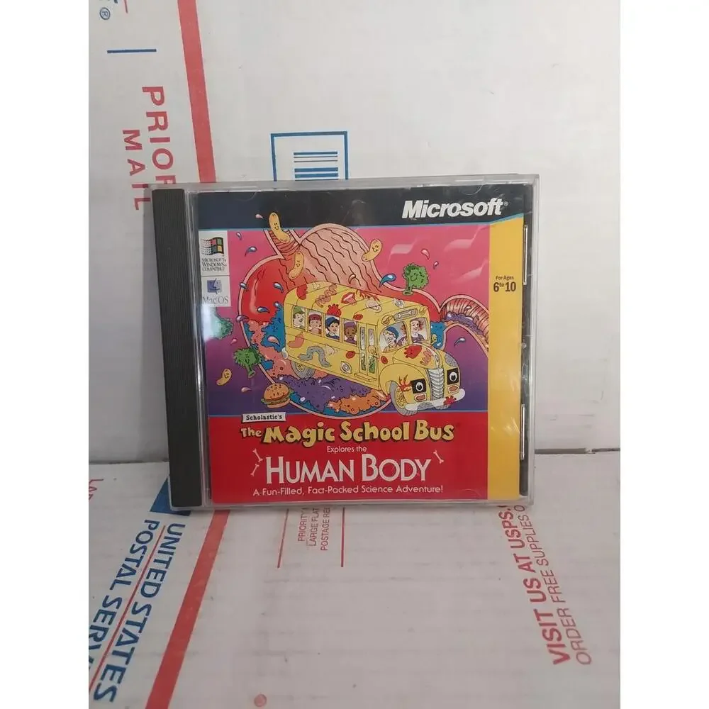 Microsoft The Magic School Bus Explores the Human Body CD-ROM No Key Code - #137